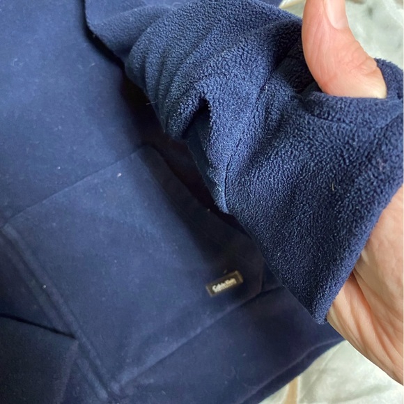 Calvin Klein performance fleece quick dry jacket w/Thumbholes Navy Blue - Picture 6 of 13